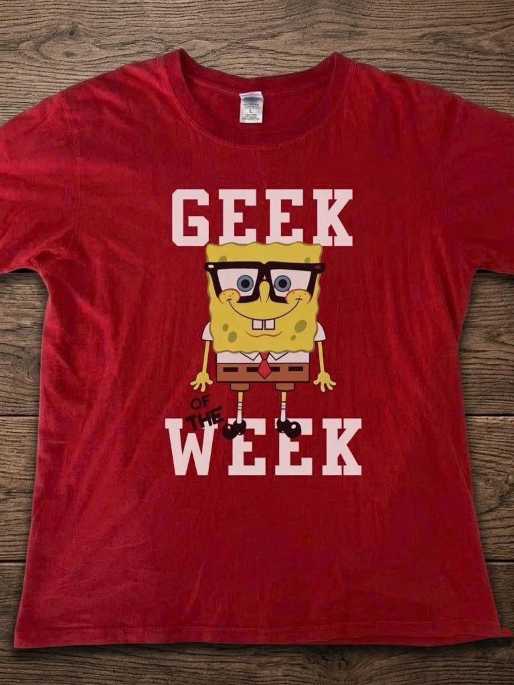 Gildan Red 'Geek of the Week' Graphic Tee